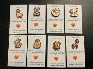 Pocket Hug | Pocket Charm | Pocket Token | Love Token | Love Charm | Wood Pocket - Picture 1 of 1