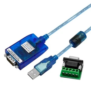 USB to RS422 RS485 Converter Cable USB-A DB9 Male Surge&±15KV ESD Protection - Picture 1 of 11