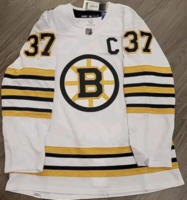 阿迪达斯 Patrice Bergeron 波士顿棕熊队正品 Primegreen 百年纪念球衣 54 — 第 1/4 张图片