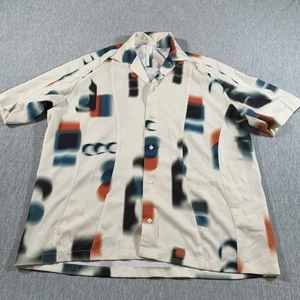 Camisa Zara Para Hombre Pequeña Estampado Abstracto Manga Corta Abotonada Moderna Multicolor - Imagen 1 de 9