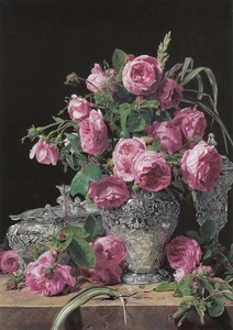 Postkarte: Georg Waldmüller - Rosen - Picture 1 of 1