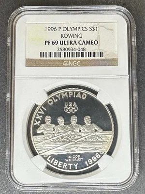 1996-P Proof Rowing Dollar NGC PF-69 UCAM, Buy 3 Items, Get $5 Off! - Image 1 of 2