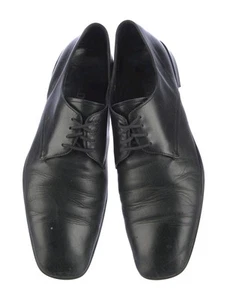 Prada 2E1680 Schwarz Derby Schnürschuhe Elegant Herren Größe 8 US 9 EU 42 - Bild 1 von 7