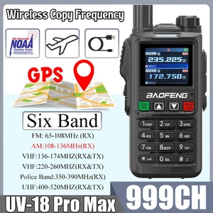 New For Baofeng Walkie Talkie Six Bands AM FM Wireless Copy Frequency NOAA 999CH - Picture 1 of 20