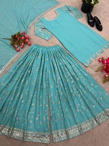 Vestido paquistaní Salwar Kameez trajes listos para usar indio boda fiesta Bollywood L - Imagen 1 de 5