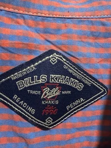 Bills Khakis Sport Shirtings Plaid Button Down Shirt Sz M Men EUC - Picture 1 of 11