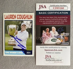 LAUREN COUGHLIN AUTOGRAPH 2024 CPKC WOMENS OPEN LPGA TRADING CARD JSA CD05260 - Picture 1 of 2
