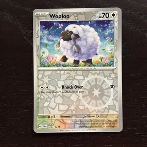 Wooloo 124/142 Pokemon Stellar Crown Scarlet & Violet Reverse Holo Common NM - Picture 1 of 2
