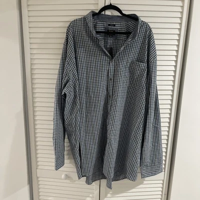 Camisa Lee Abotonada 4XL Manga Larga a Cuadros Fácil Cuidado Suave Mano Sensación Elastizada Foto 1 de 4