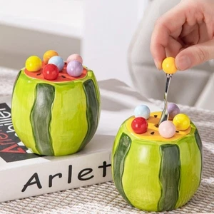 Watermelon Fruit Fork Set Luxury Storage Jar Decorative Forks Creative US - Picture 1 of 14