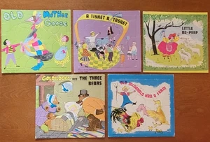 Vtg Small Framed Tray Jigsaw Puzzles (5) Hollywood Recording Guild 1950's - Picture 1 of 8