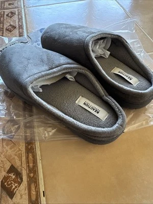 KENNETH COLE Reaction Memory Foam Comfort Slipper Indoor/Outdoor Large GRAY NEW - Image 1 of 4