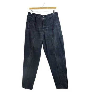 Pantalones de mezclilla Guess vintage para hombre Pascal desteñidos holgados negros calce suelto pierna cónica talla 36x33 Foto 1 de 4