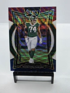 2024 Panini Select Olumuyiwa Fashanu Concourse Tri-Color Prizm/299 Rookie Jets - Imagen 1 de 3