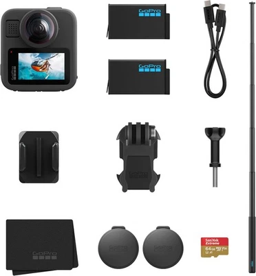 GoPro MAX 2 + Accessory Bundle - Extension Pole / Battery / SD Card - Image 1 of 4