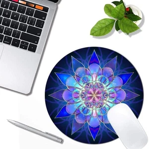 Blue Dormitory Office Desktop Pad Round Non-Slip Rubber Mouse Pad Office - Zdjęcie 1 z 10