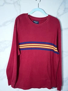 American Eagle Outfitters Shirt Mens XL Red Ribbed Long Sleeve - Picture 1 of 7