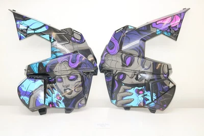 2019 Polaris 800 Axys Sks 155" Right Left Side Panel Panels Black Wrapped - Imagem 1 de 4