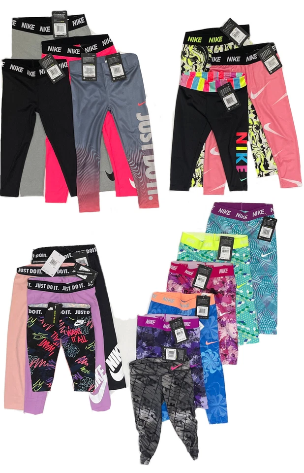 NIKE /DRI-FIT Girls Sport Essential Leggings ASSRTD Styles Size: 4, 5, 6, 6X NWT - Image 1 of 1