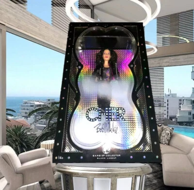 MUÑECA BARBIE 2007 DISEÑADOR BOB MACKIE CHER CANTANTE POP AÑOS 90 EDICIÓN ETIQUETA NEGRA. Foto 1 de 4