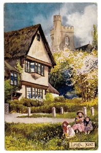 KENT - LEIGH Künstler signiert JOTTER 1905 Raphael TCUK "Oilette" Postkarte - Bild 1 von 1