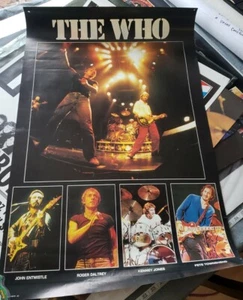 Vintage early rock band Poster THE WHO 1980 John, Kenny, Pete, Roger - Picture 1 of 13