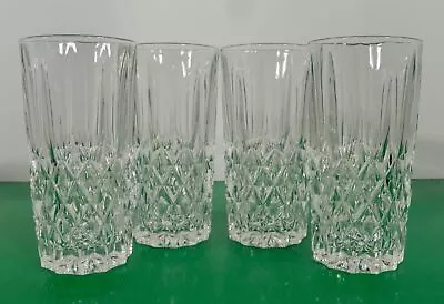 Royal Irish MEGAN Crystal Highball Flat Tumbler (s) LOT OF 4 Optic Panel Glass - Image 1 of 4