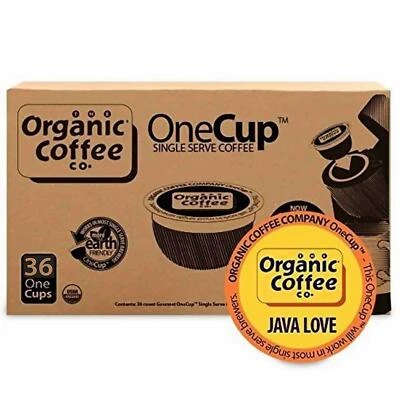 The Organic Coffee Co OneCup Java Love Coffee 36 to 180 Keurig K cups Pick Size  - Image 1 of 3