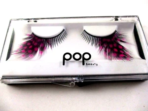 Costume Halloween POP BEAUTY PIUMA ciglia PUNTI ROSA - Foto 1 di 5