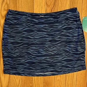 Greg Norman Golf Skort Blau Wellen Print Taschen Gr. L Neu Damen Rock - Bild 1 von 7