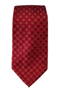 Classic Red Flower and Circle Club Room By Charter Club 100% Silk Men's Tie - Picture 1 of 8