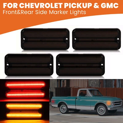 LED Side Marker Lights For Chevrolet C10 C20 Pickup & GMC 1967 68-72 C15 Truck Foto 1 de 4