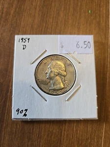 1959 D Washington Quarter 90% Silver - Picture 1 of 2