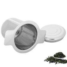 New Reusable Stainless Steel Tea Infuser Basket Fine Mesh Tea Strainer With Lid