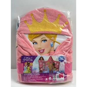 Asciugamano Disney Princess con cappuccio 22 pollici x 51 pollici 100% cotone NUOVO - Foto 1 di 2