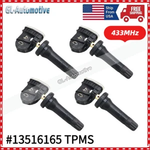 Set(4) 433MHz TPMS Sensor Fit Chevrolet Cruze Silverado Malibu 13516165 13598773 - Picture 1 of 12