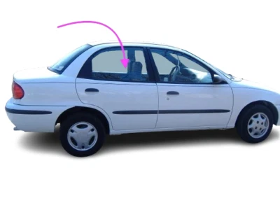 Se adapta a: Chevrolet 1998-2001 y 1995-1997 Geo Metro 4D puerta trasera derecha ventana vidrio Foto 1 de 4