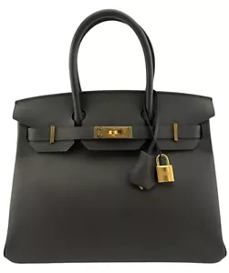 Hermes Birkin 30 Vert de Gris Green Epsom Leather Gold Hardware Handbag - Picture 1 of 8