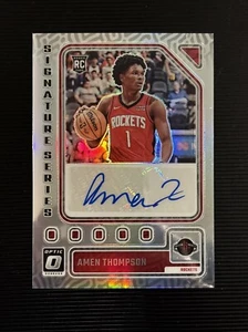 2023-24 Optic Signature Series AMEN THOMPSON RC Silver AUTO Rockets SS-AMN - Picture 1 of 3