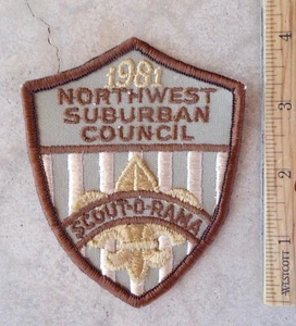 1981 Boy Scouts of America BSA Aufnäher SCOUT-O-RAMA, neu mit Etikett Suburban Council, Chicago - Bild 1 von 1