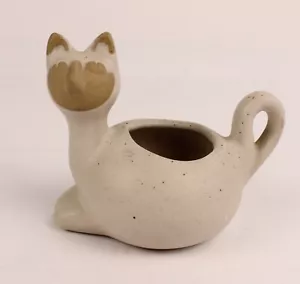 Vintage MCM David Stewart Lions Valley Pottery Kitty Cat Planter Small Vase 6x3" - Picture 1 of 11