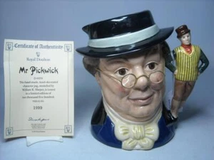 1994 edición limitada jarra de personajes Royal Doulton MR PICKWICK D6959 Sam Weller - Imagen 1 de 8