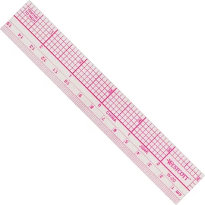 6" 10Ths Transparent Graph Ruler, Inches/Metric, Translucent Color (W-20) - Picture 1 of 12