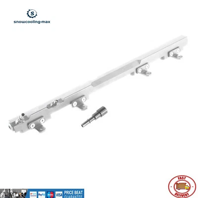 Billet Fuel Rail Fit 1997-2001 Jeep Wrangler TJ Cherokee XJ 4.0L SILVER Aluminum - Image 1 of 4