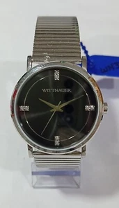 WN3101 WITTNAUER BLACK DIAL DIAMOND ACCENT MEN'S WATCH MW-64 - Picture 1 of 16