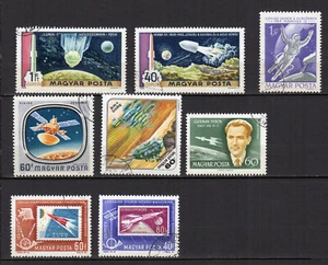 Ungarn Magyar Raumpost 60er Jahre Luftpost 8 Marken gestempelt /TE3266 - Bild 1 von 1