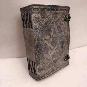 Vintage Leather Pentagram Journal Diary Sketchbook Book of Shadows Big Sale - Picture 1 of 6