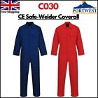 PORTWEST CE Safe-Welder Coverall Flame Resistant Welding Front Safety Suit #C030