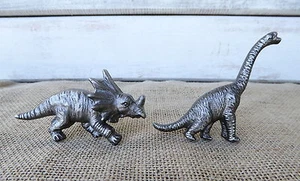 Pewter DINOSAUR Triceratops Or Brontosaurus Drawer Pull Cabinet METAL KNOB - Picture 1 of 12