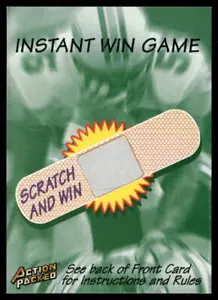 Instant Win Contest Card 1994 Action Packed All-Madden #NNO - Foto 1 di 2